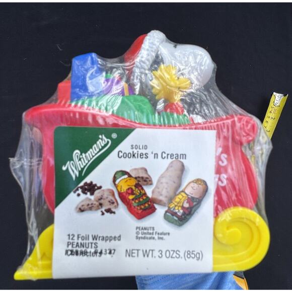 Vintage Snoopy & Woodstock Peanuts Christmas Sleigh Whitman’s Candies Sealed! - Picture 4 of 8